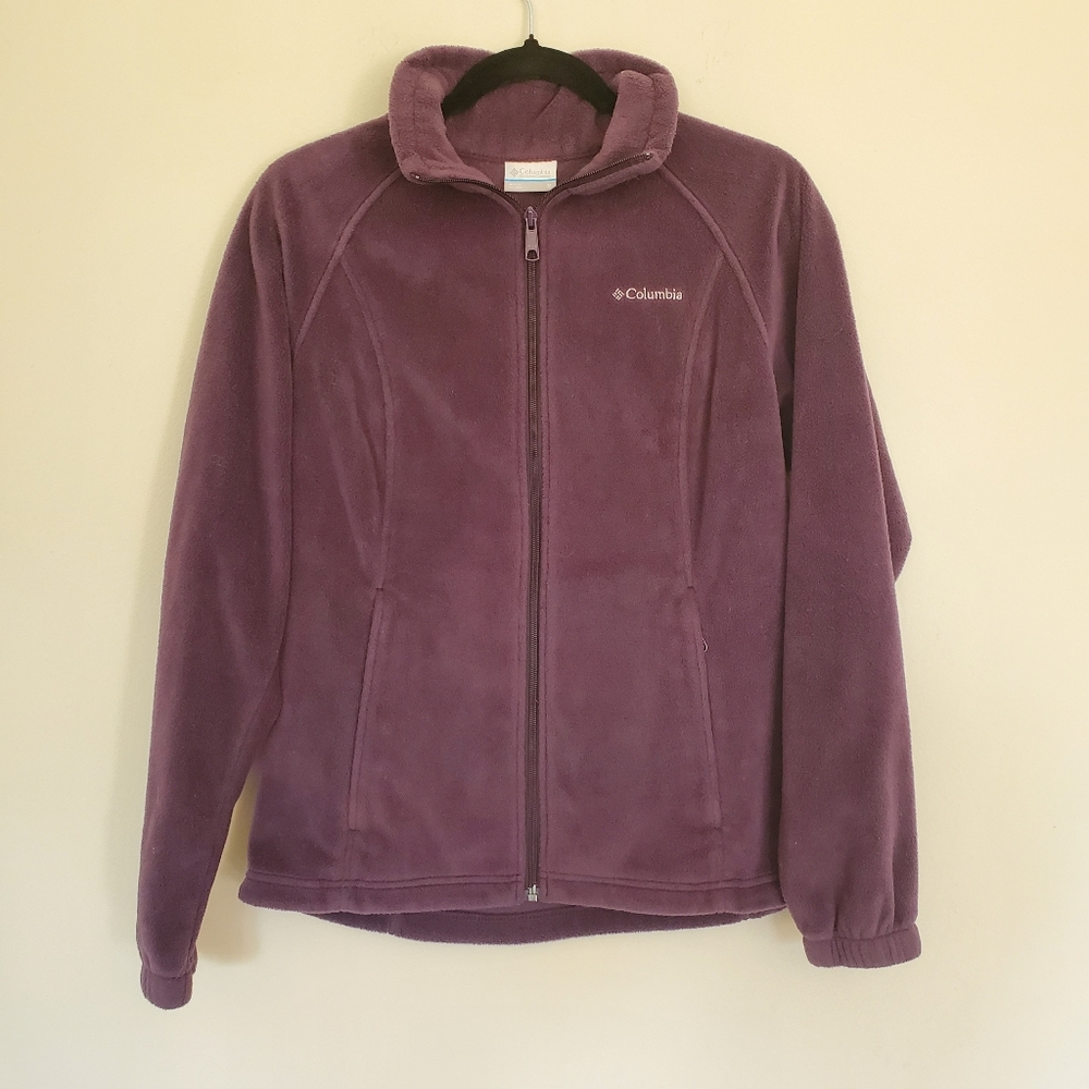 Columbia purple polar fleece jacket M